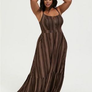 Torrid Maxi Jersey Tie-Front Dress